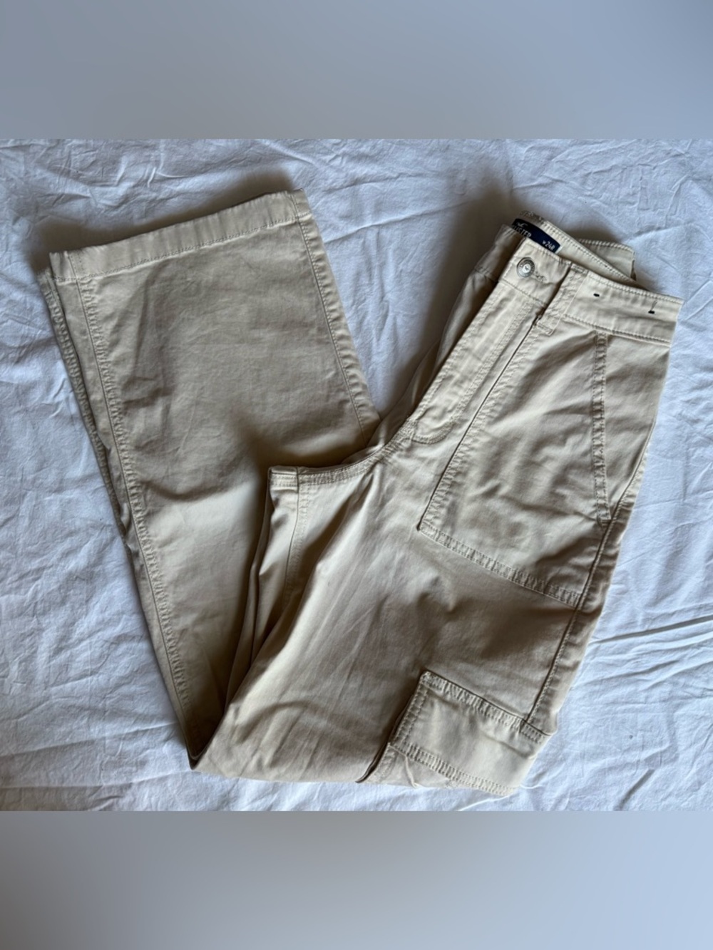 Hollister Khaki Tan Low Rise Baggy Cargo Pants Size 24 - Picture 10 of 10